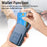 C1-11 for iPhone 11 Case Kickstand Carbon Fiber Texture Smart Phone Cover - Blue - 6