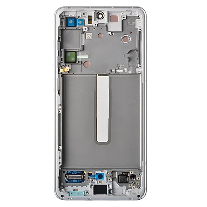 For Samsung Galaxy S21 FE 5G Grade B AMOLED Screen and Digitizer Assembly + Frame (without Logo) - White - 3