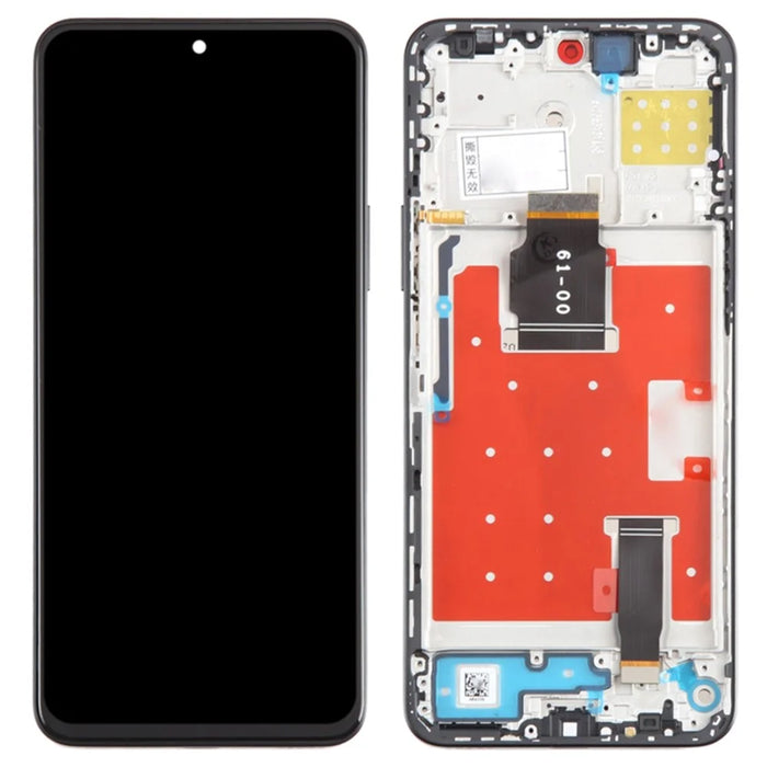 For Honor 90 Lite 5G OEM Grade S LCD Screen and Digitizer Assembly + Frame Repair Part (without Logo) - Black - 1