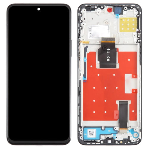 For Honor 90 Lite 5G Grade C LCD Screen and Digitizer Assembly + Frame Replacement Part (without Logo)  - Black - 1