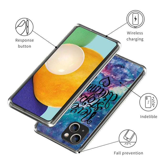 For iPhone 15 Plus TPU Case Pattern Printing Anti-scratch Phone Cover - Never Stop Dreaming - 3