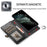 For iPhone 15 Case Detachable 2-in-1 Wallet TPU+PU Phone Cover with Strap - Black - 5