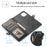 For iPhone 15 Case Detachable 2-in-1 Wallet TPU+PU Phone Cover with Strap - Black - 6