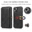 For iPhone 15 Case Detachable 2-in-1 Wallet TPU+PU Phone Cover with Strap - Black - 7