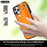For iPhone 11 Pro Max Case Wave Pattern Wristband Kickstand PU+TPU Phone Cover - Orange - 4