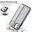 For iPhone 11 Case Wristband Kickstand Wave Pattern Anti-drop PU+TPU Phone Cover - Silver - 5