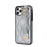 For iPhone 11 Pro Wave Pattern Cell Phone Case PU+TPU Wristband Cover - Silver - 3