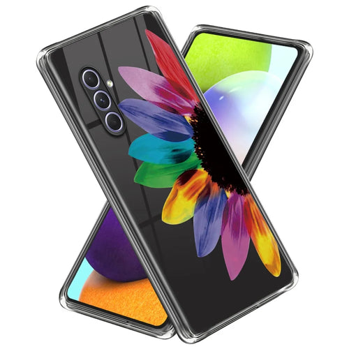 For Samsung Galaxy A54 5G Phone Cover Pattern Printed IMD Soft TPU Case - Colorful Flower - 1
