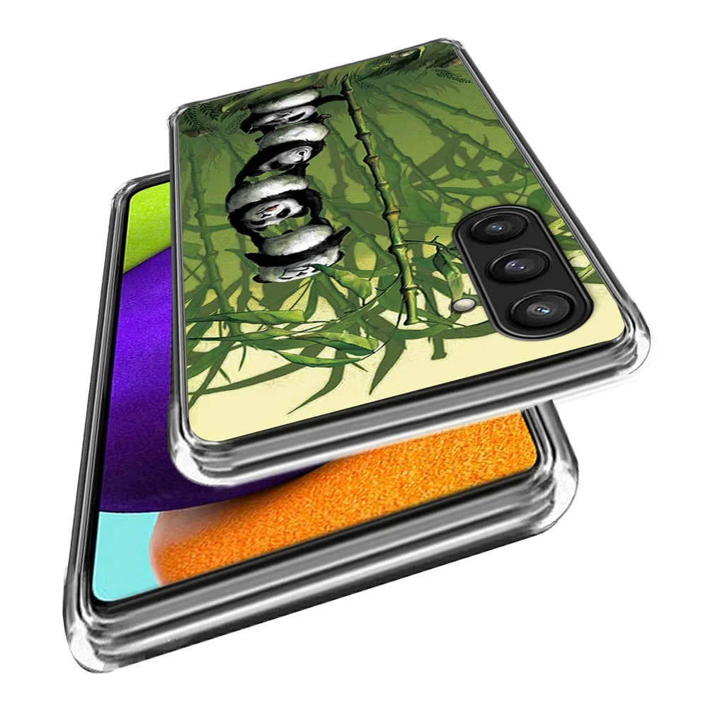 For Samsung Galaxy S23 FE Phone Case Protective Cover IMD Pattern Printing - Stacking Pandas - 2