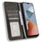 Wallet Case for ZTE Blade A34 Leather Phone Cover Magnetic Closing - Black - 2
