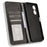 Wallet Case for ZTE Blade A34 Leather Phone Cover Magnetic Closing - Black - 5