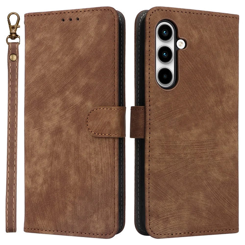 For Samsung Galaxy A35 5G Leather Wallet Case RFID Blocking Phone Cover - Brown - 1