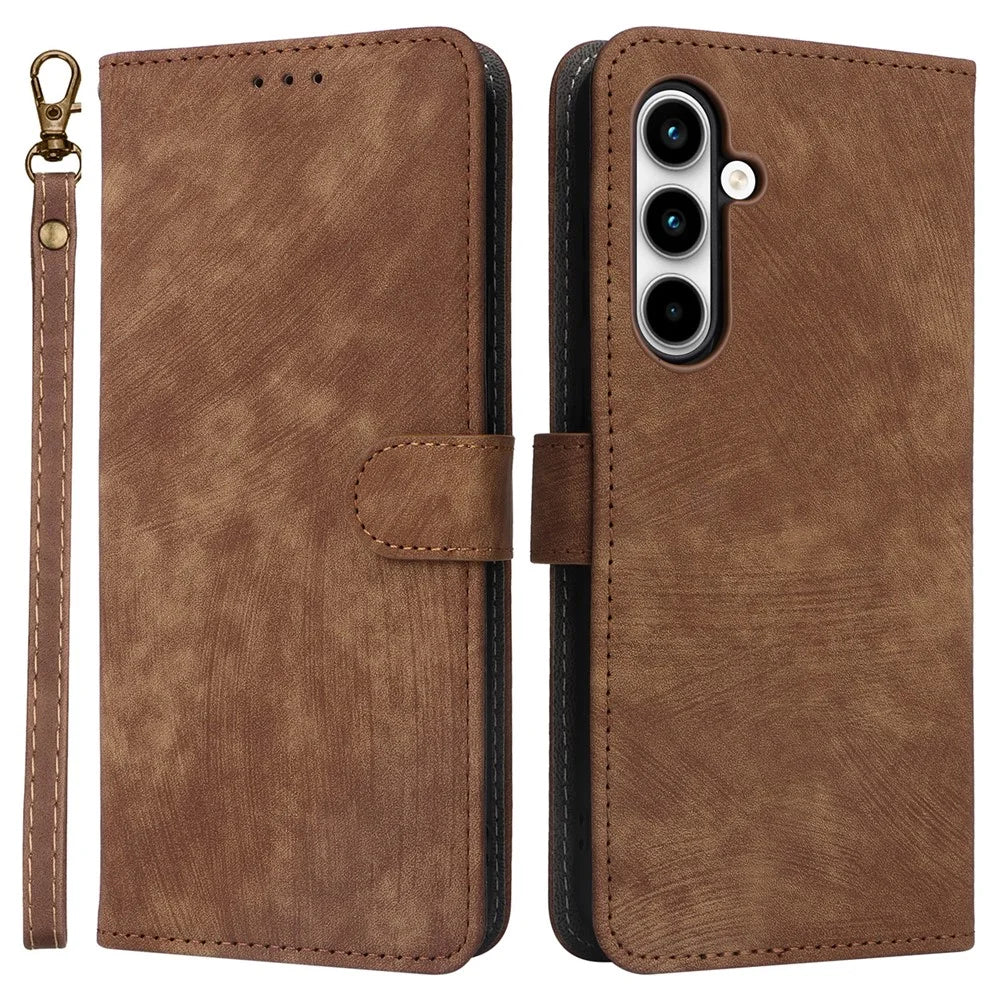 For Samsung Galaxy A35 5G Leather Wallet Case RFID Blocking Phone Cover - Brown - 1