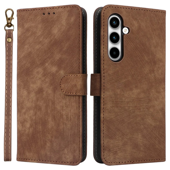 For Samsung Galaxy A35 5G Leather Wallet Case RFID Blocking Phone Cover - Brown - 1