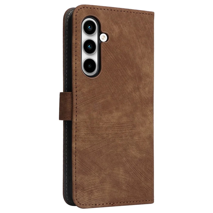 For Samsung Galaxy A35 5G Leather Wallet Case RFID Blocking Phone Cover - Brown - 7