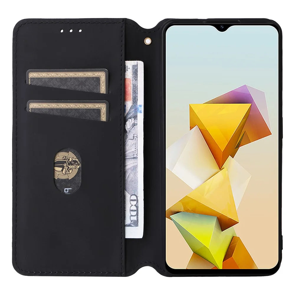 For ZTE Blade A73 Pro 5G / A73 5G / Optus X Pro 5G Wallet Case Phone Leather Cover Magnetic Closing - Black - 2