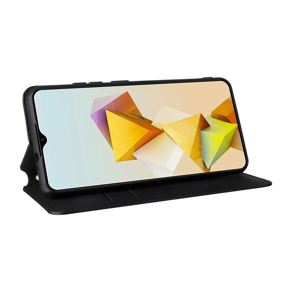 For ZTE Blade A73 Pro 5G / A73 5G / Optus X Pro 5G Wallet Case Phone Leather Cover Magnetic Closing - Black - 3