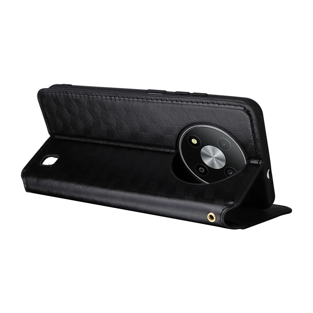 For ZTE Blade A73 Pro 5G / A73 5G / Optus X Pro 5G Wallet Case Phone Leather Cover Magnetic Closing - Black - 4