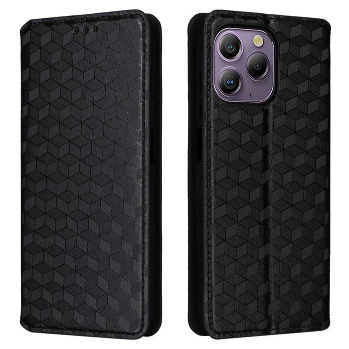 For Blackview A96 Leather Case Wallet Cover Magnetic Auto Closing - Black - 1
