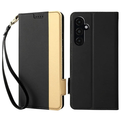 For Samsung Galaxy S24+ Flip Stand Phone Cover Shockproof Card Slot PU Leather Phone Case - Black - 1