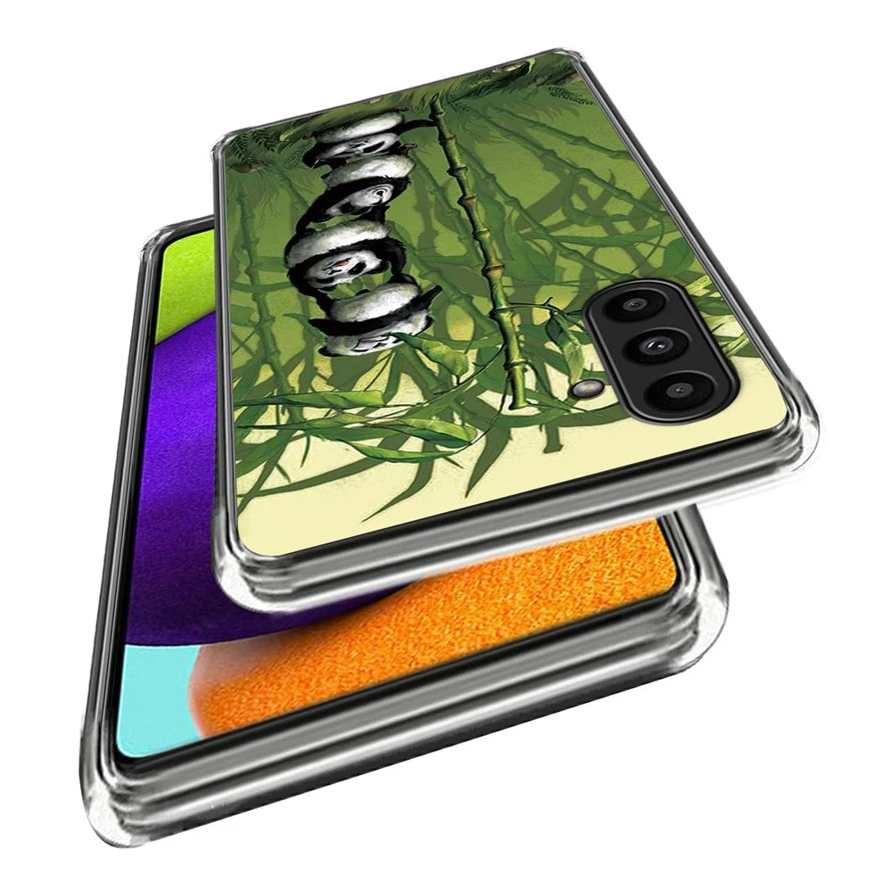 For Samsung Galaxy A14 4G / 5G TPU Case Pattern Printing Mobile Phone Cover - Stacking Pandas - 2