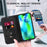 For iPhone 15 Pro Magnetic Case PU Leather Card Holder Cover with RFID Blocking - Black - 5