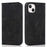 For iPhone 15 Plus Case Magnetic PU Leather+TPU Phone Protector with Foldable Stand - Black - 1