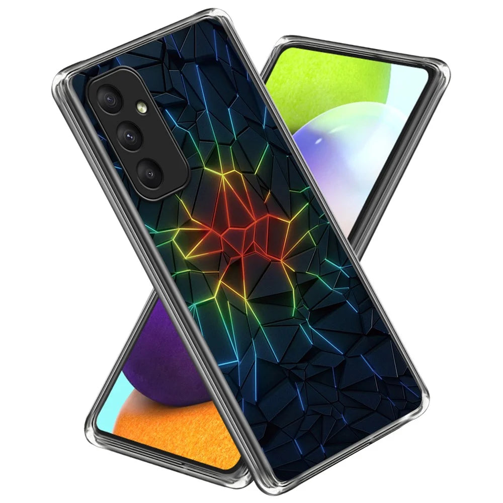 For Samsung Galaxy A35 5G TPU Case Pattern Printed Slim Phone Cover - Geometry - 1