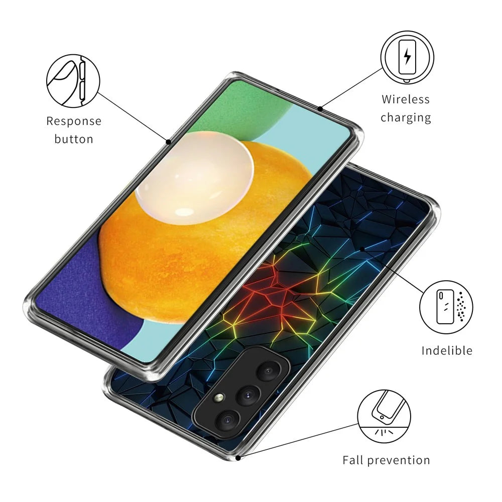For Samsung Galaxy A35 5G TPU Case Pattern Printed Slim Phone Cover - Geometry - 3