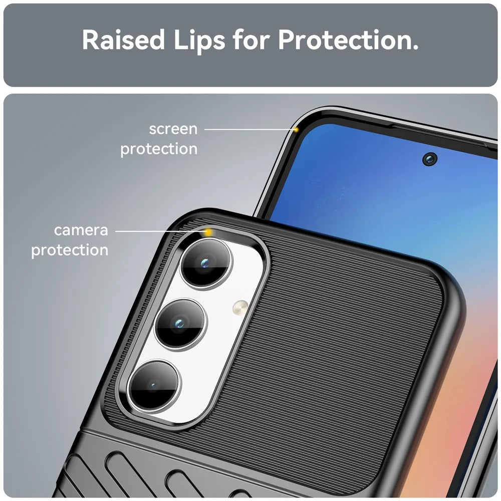 Thunder Series For Samsung Galaxy A35 5G Cases Shock-absorbed TPU Mobile Phone Cover - Black - 6