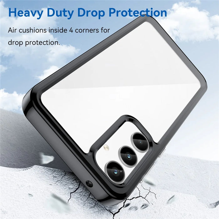 For Samsung Galaxy A35 5G Case TPU+Acrylic Hybrid Phone Cover - Black - 3