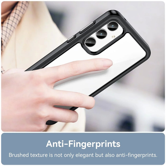 For Samsung Galaxy A35 5G Case TPU+Acrylic Hybrid Phone Cover - Black - 5