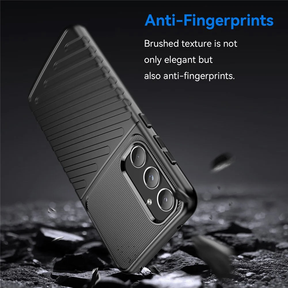 Thunder Series for Samsung Galaxy A55 5G Phone Case Flexible TPU Phone Cover - Black - 3