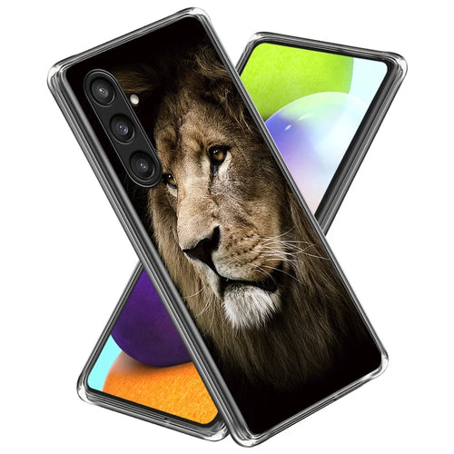 For Samsung Galaxy S24+ TPU Protective Case Art Pattern Printing Phone Cover - Lion - 1