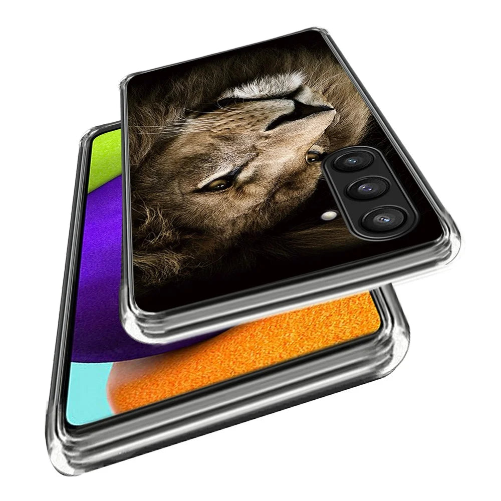For Samsung Galaxy S24+ TPU Protective Case Art Pattern Printing Phone Cover - Lion - 2