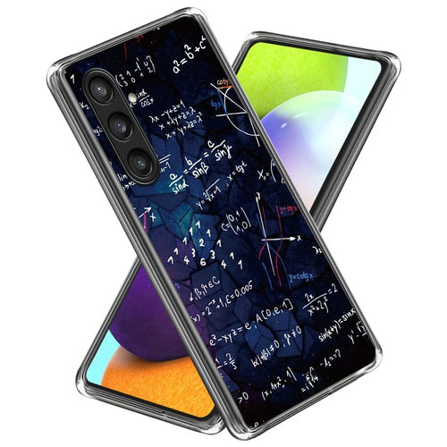 For Samsung Galaxy S24 Phone Case Thin Flexible TPU Back Cover IMD Pattern - Equation - 1