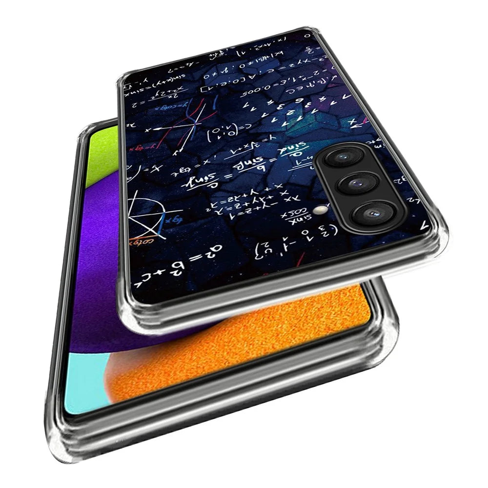 For Samsung Galaxy S24 Phone Case Thin Flexible TPU Back Cover IMD Pattern - Equation - 2