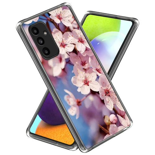 For Samsung Galaxy A15 4G / 5G TPU Phone Case Pattern Printing Anti-Scratch Shockproof - Peach Blossom - 1