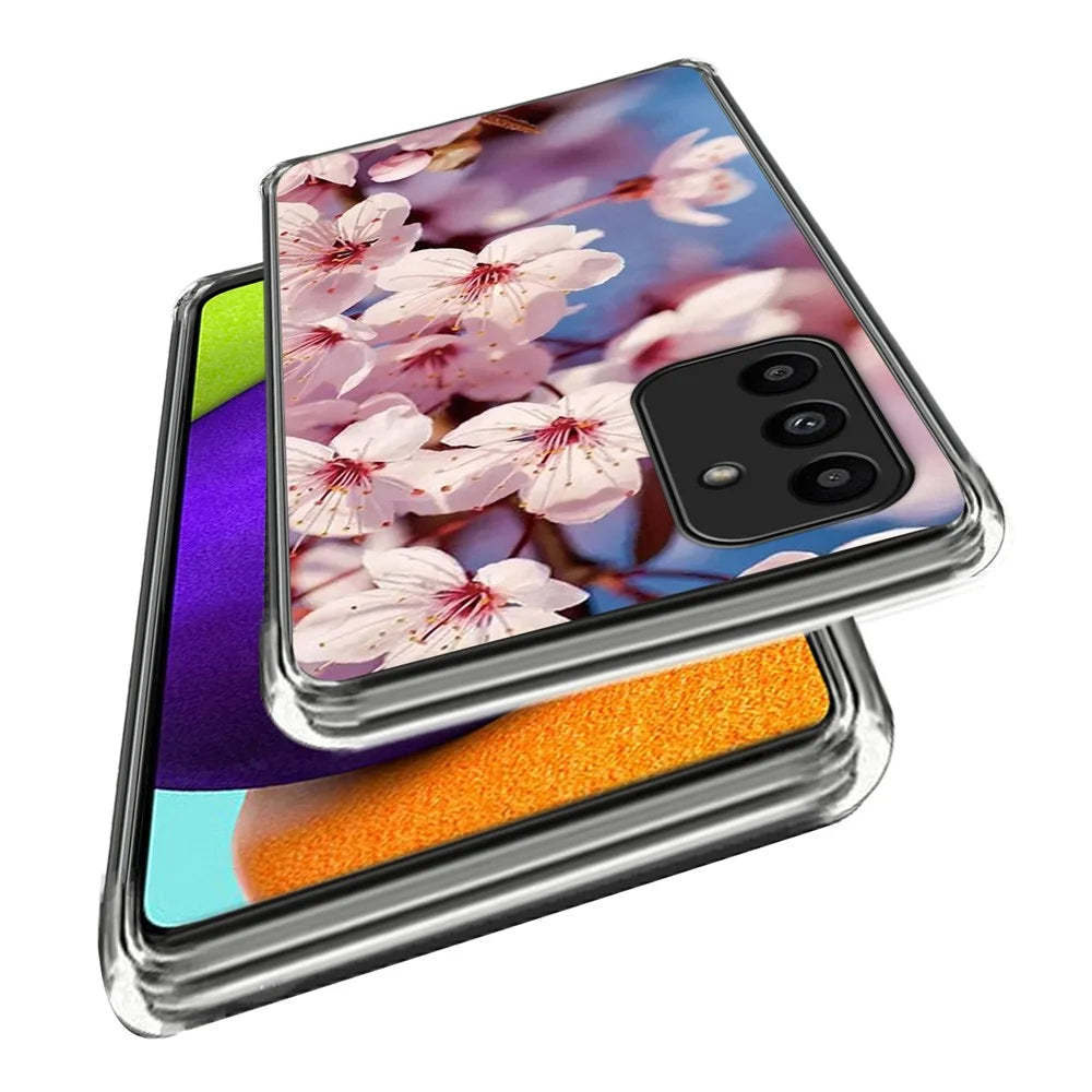 For Samsung Galaxy A15 4G / 5G TPU Phone Case Pattern Printing Anti-Scratch Shockproof - Peach Blossom - 2