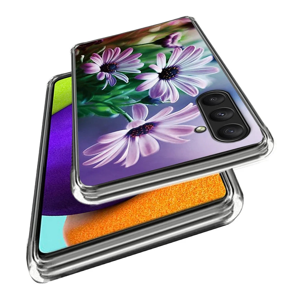 For Samsung Galaxy A25 5G (Global) (161.0 x 76.5 x 8.3mm) Case Pattern Printing TPU Phone Cover - Purple Chrysanthemum - 2
