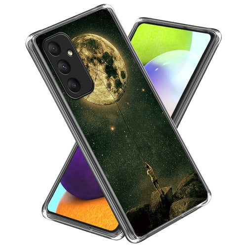 For Samsung Galaxy A05s 4G TPU Case Drop-proof Phone Cover Pattern Printing - Moon - 1