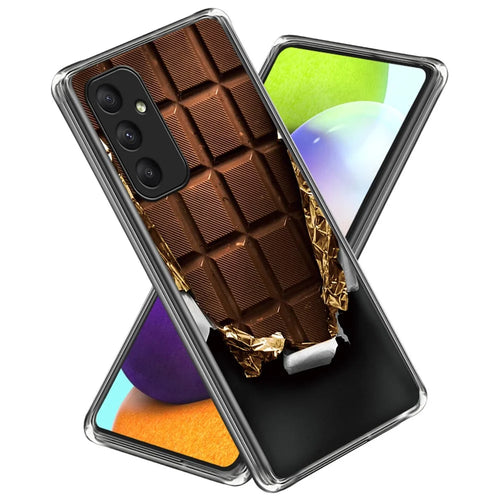 For Samsung Galaxy A35 5G Case Soft TPU Slim Phone Cover Pattern Printing - Chocolate - 1