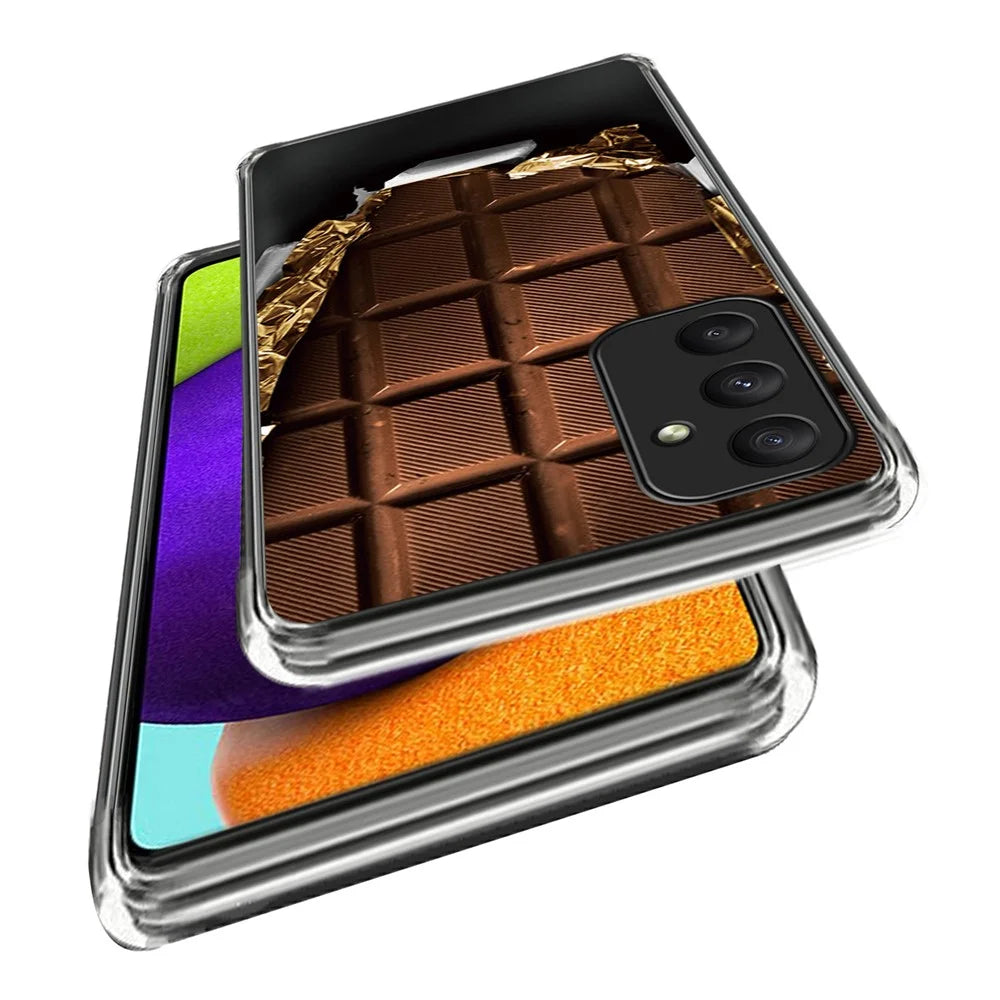 For Samsung Galaxy A35 5G Case Soft TPU Slim Phone Cover Pattern Printing - Chocolate - 2