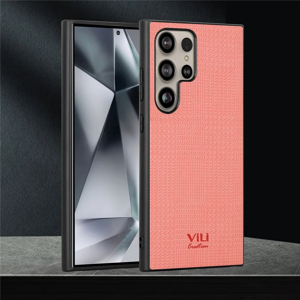 VILI TH Series for Samsung Galaxy S24 Ultra Shockproof Cover Protective Phone Case - Pink - 5
