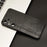 For Samsung Galaxy S24+ Cell Phone Case Cowhide Texture Shock Absorbing Cover - Black - 7