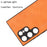 For Samsung Galaxy S24 Ultra Case PU Leather Coated PC+TPU Stitching Line Smart Phone Cover - Orange - 4