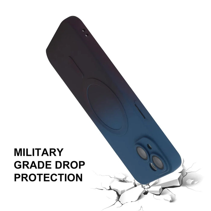 ENAKY HAT PRINCE For iPhone 14 Magnetic Case Compatible with MagSafe Lens Protector - Dark Blue - 4