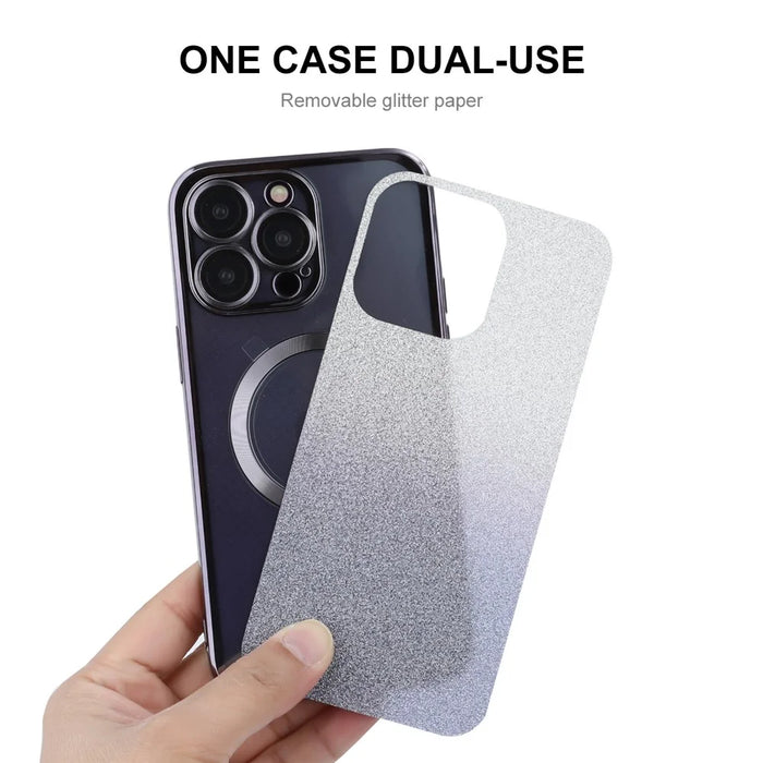 ENAKY HAT PRINCE For iPhone 13 Pro Max Magnetic Case Tempered Glass Lens Protector TPU Cover - Purple - 2
