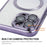 ENAKY HAT PRINCE For iPhone 13 Pro Max Magnetic Case Tempered Glass Lens Protector TPU Cover - Purple - 5