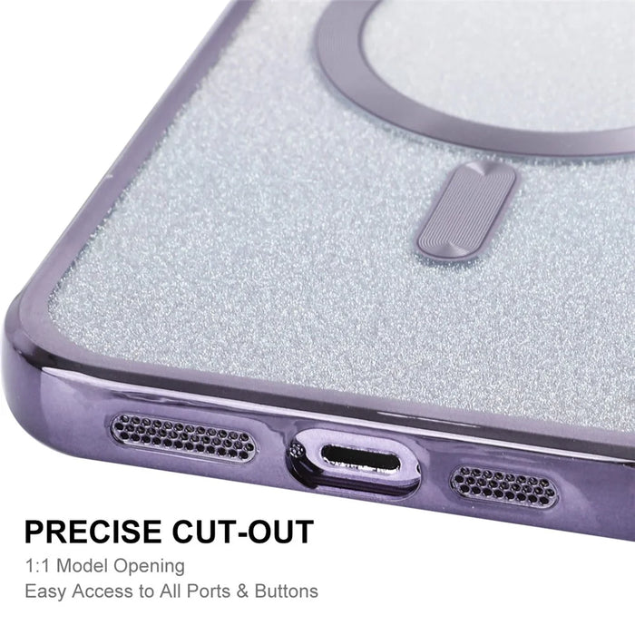 ENAKY HAT PRINCE For iPhone 13 Pro Max Magnetic Case Tempered Glass Lens Protector TPU Cover - Purple - 6